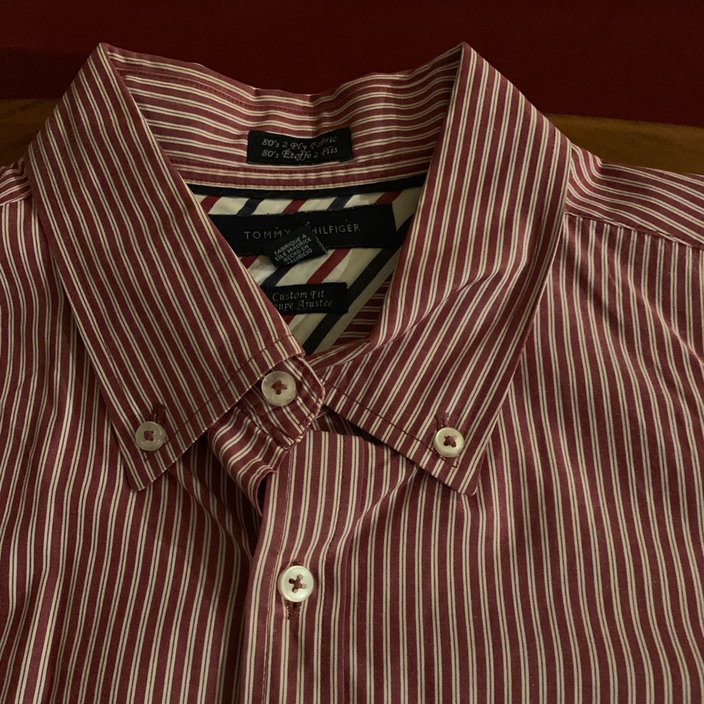 Hilfiger - Long Sleeved Button Down - Red Stripe